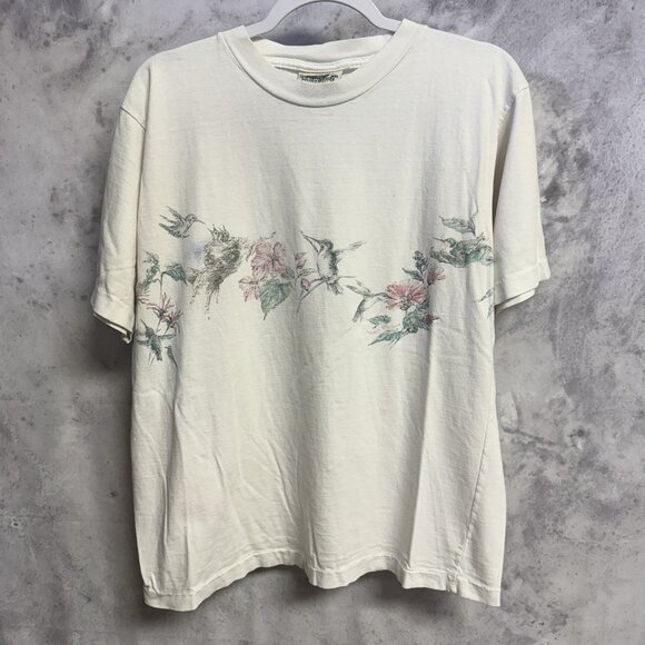 Vintage Northern Reflections T Shirt Medium 21.5x25 Humming Bird Nature 90s Y2K - Picture 3 of 13
